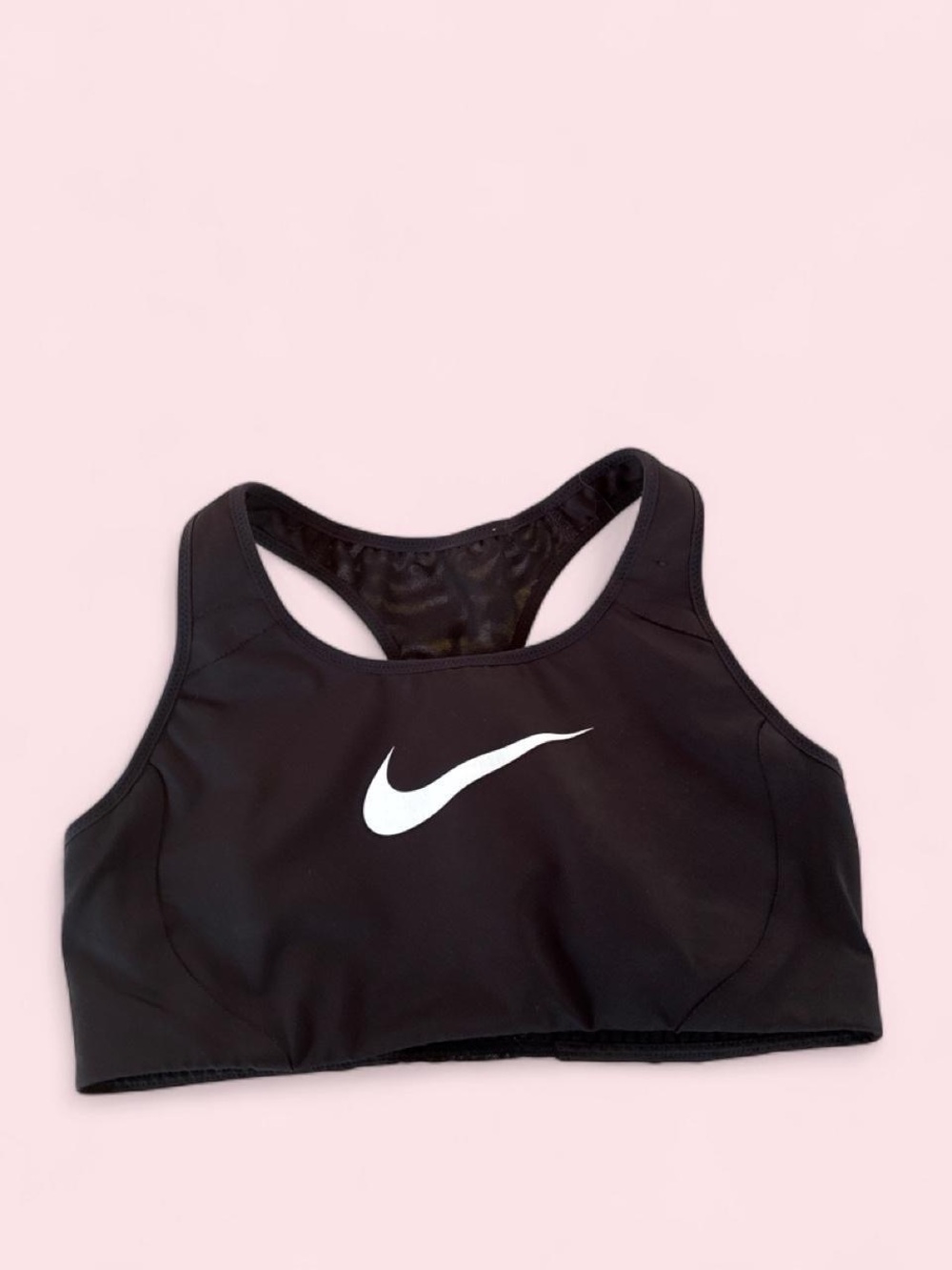 Nike Black Sports Bra with White Swoosh